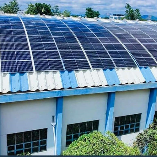 Rooftop Solar Panel System - Color: Blue