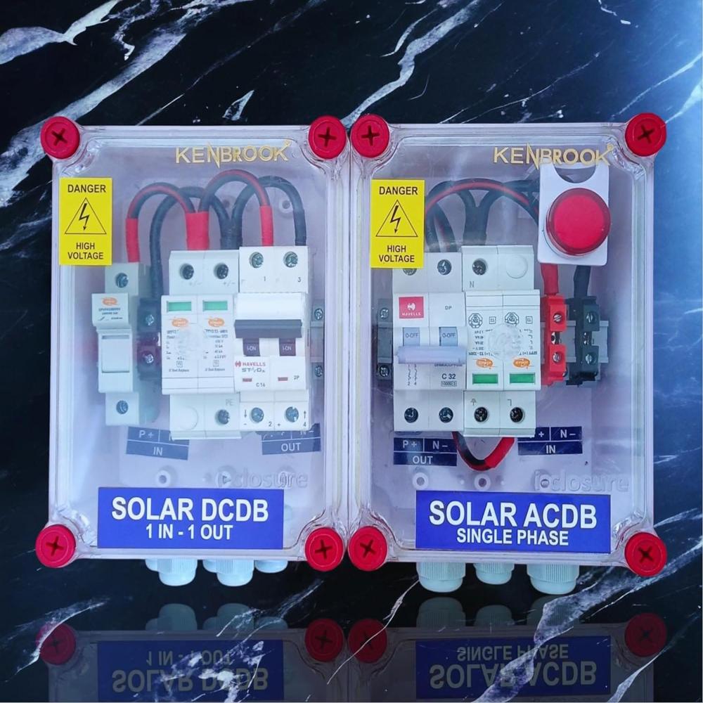1 In 1 Out Solar Direct Current Distribution Box - Color: White