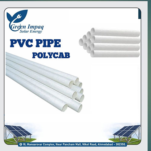 20Mm Solar Panel Cleaning Sprinkler Pvc Polycab Pipe - Color: White