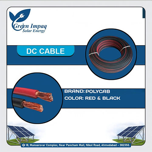 Red And Black Solar Panel Electric Polycab Dc Cable - Application: Industrial