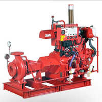 Diesel Engine Pump Set - Cast Iron, 15+ Hp , Vibrant Red | 50-60 Hz Fire Fighting Solution