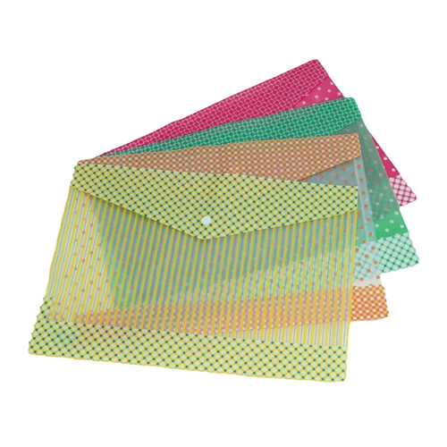 2020 My Clear Bag - Durable Plastic, FS Size Rectangle Shape | Stylish Printed Design, Easy to Carry for Office Essentials