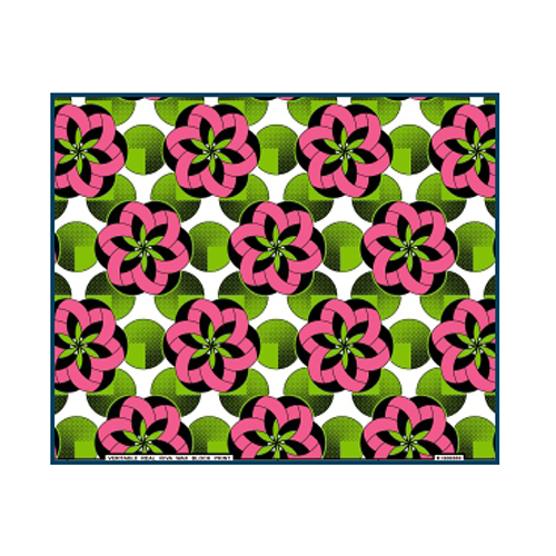 Versatile Wax Block Print Fabric - Attributes: Washable