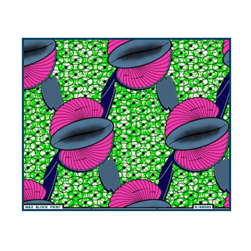 Versatile Wax Block Print Fabric - Attributes: Washable