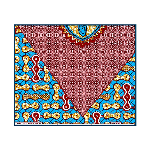 Versatile Wax Block Print Fabric - Attributes: Washable
