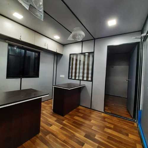 Site Office Cabin - High-Quality Container Steel, Spacious Interior, Weather-Resistant FRP Roof, Versatile PVC Windows and Door, Available in Various Colors