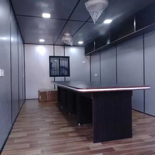 Portable Cabin - Durable Container & Steel, FRP Roof, PVC Windows & Door, Customizable Mobile Office