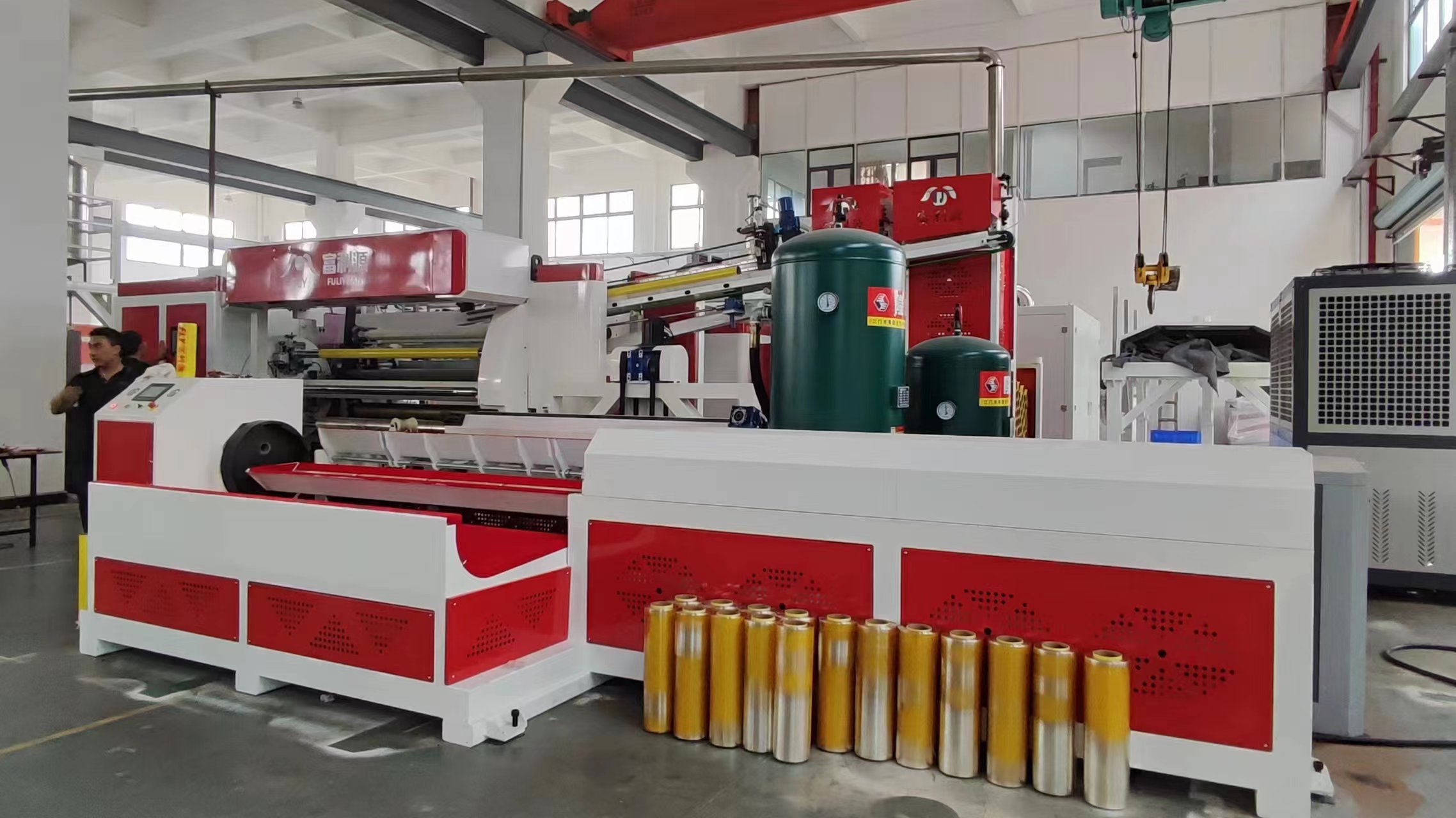 Semi-automatic Fly Pe Pvc Cling Film Production Line