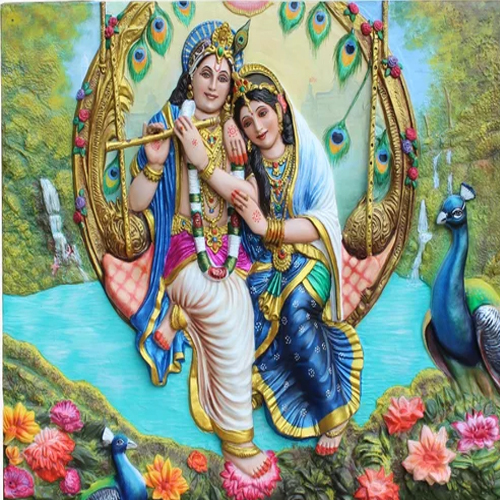 Frp Radha Krishna Wall Mural - Color: Different Available