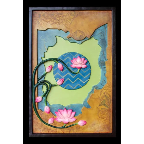 Modern Contemporary Lotus Mural - Color: Different Available