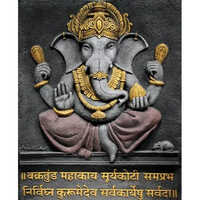 Ganesha Wall Hanging Mural - Eco-friendly Frp, Polished Finish, Modern Arts Design In Various Colors | Intricate Indian Regional Style, Lightweight And Easy To Hang