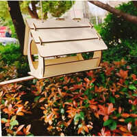 Bird House Mdf - High-quality Mdf Wood, Standard Size, Customized Colors, Painted Finish, Bird-themed Elegance For Garden Decor
