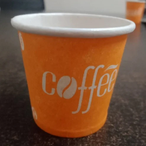 75Ml Printed Paper Cup - Color: Orange