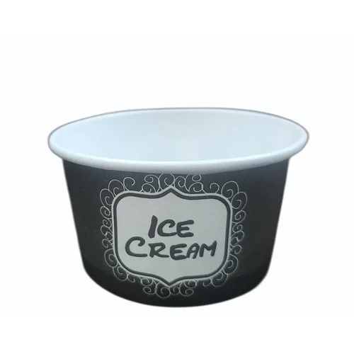 Ice Cream Paper Cup - Color: Black