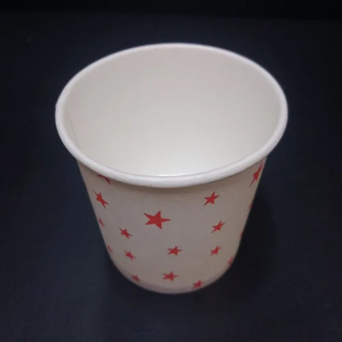 100Ml Printed Paper Cup - Color: White