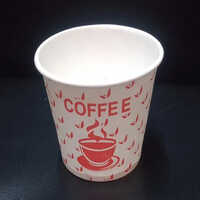 Printed Paper Tea Cup - Color: White