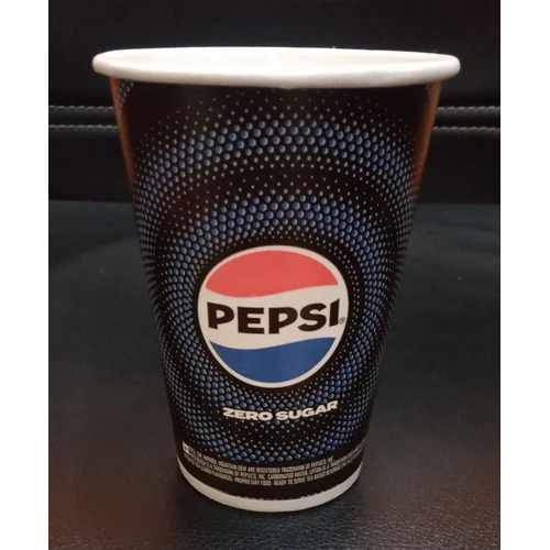 330ml Printed Paper Cup - 180 GSM Thickness, Black Color with Printed Pattern - Disposable, Ideal for Events & Parties