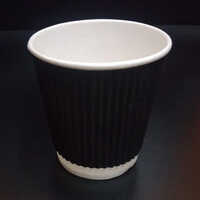 250Ml Ripple Paper Cup - Color: Black