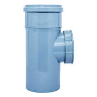 PVC SWR Pipe Reducer Tee - High-Quality Grey PVC, Polished Surface, Male Connection, Compact T-Shape Design for Plumbing Applications