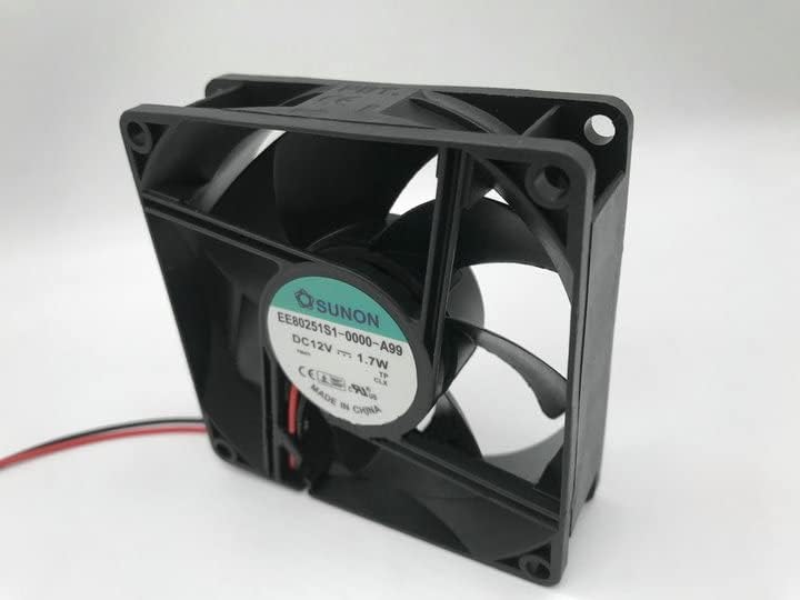 SUNON EE80251S1-0000-A99 Axial Fan 12V-1.70W DC Brushless Air Cooling Fan 3200 RPM 80 * 80 * 25mm 2-Wire