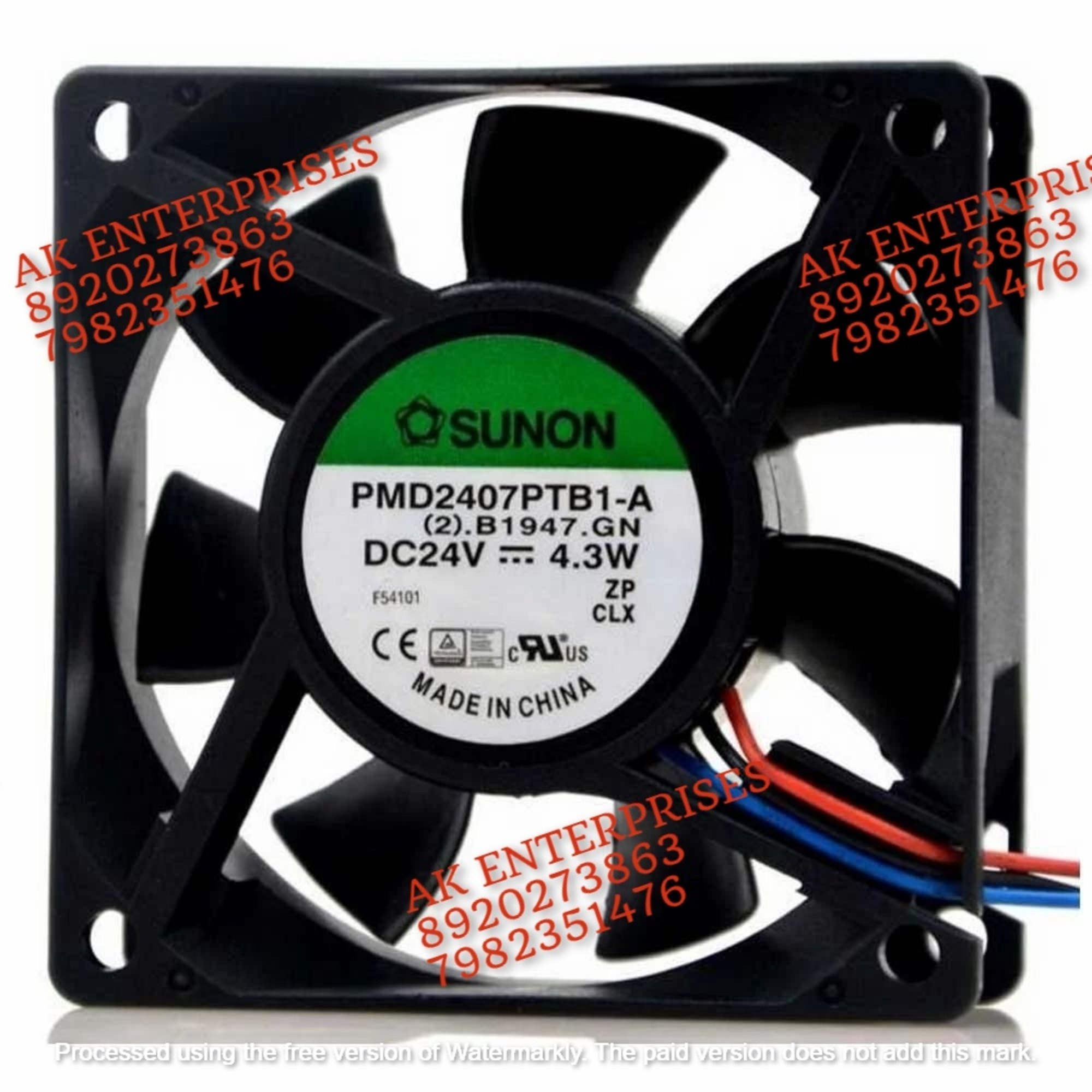 SUNON PMD2407PTB1-A Axial Fan 24V-4.3A DC Brushless Air Cooling Fan 5100 RPM 70 * 70 * 25mm 3-Wire