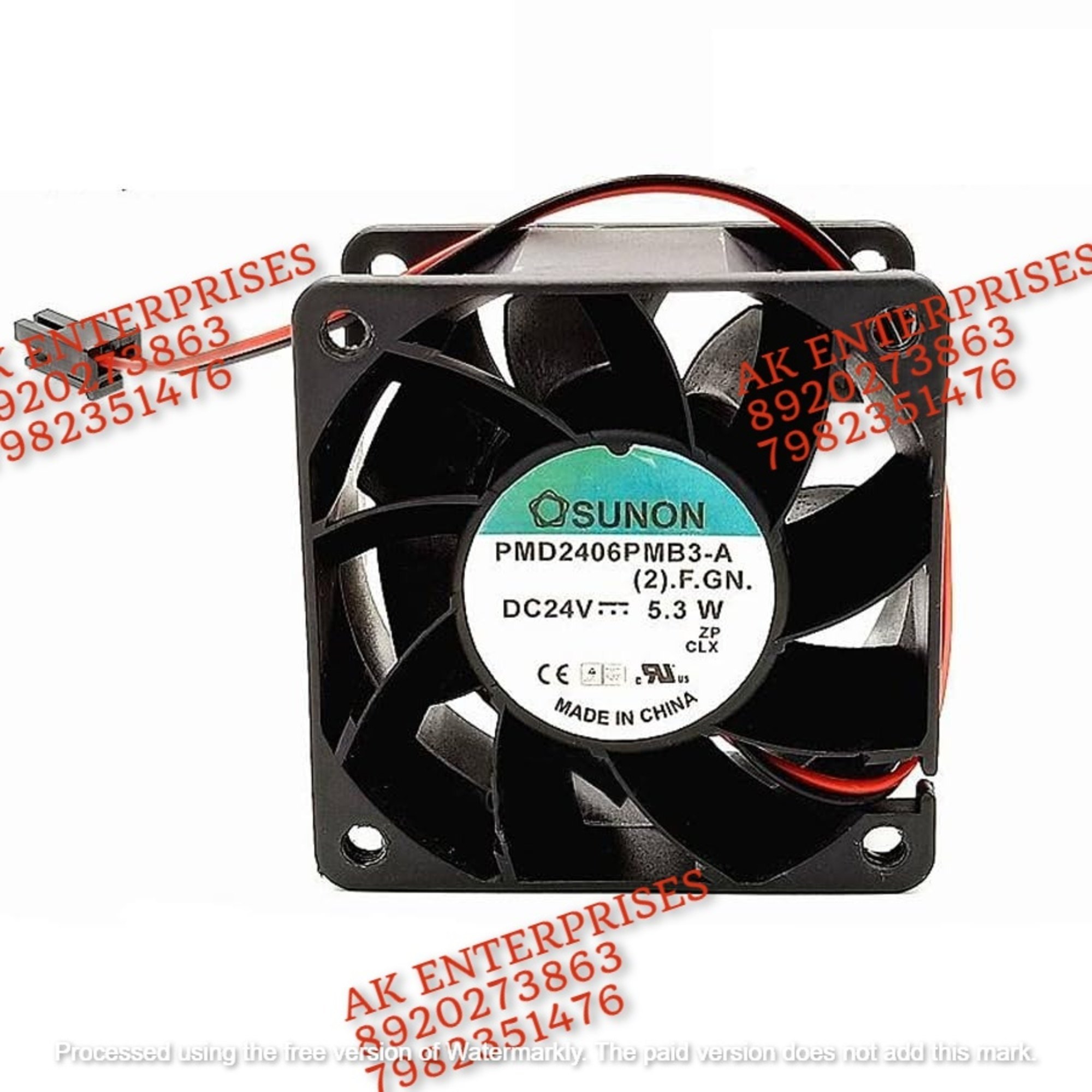 SUNON PMD2406PMB3-A Axial Fan 24V-5.3W DC Brushless Air Cooling Fan 5000 RPM 60 * 60 * 38mm 2Wire