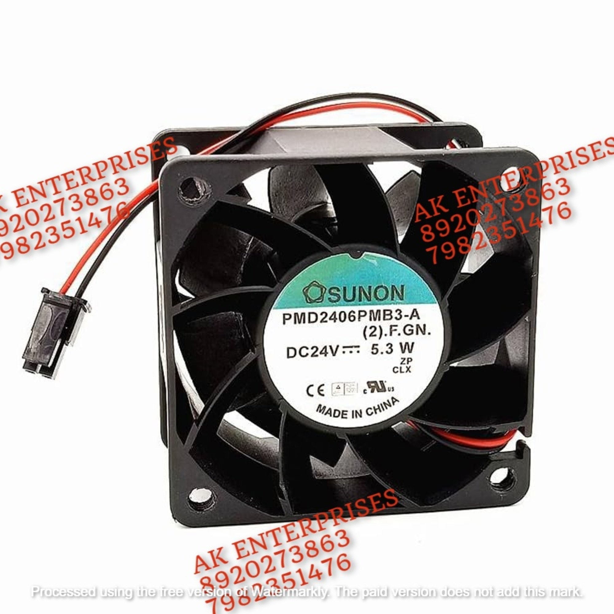 SUNON PMD2406PMB3-A Axial Fan 24V-5.3W DC Brushless Air Cooling Fan 5000 RPM 60 * 60 * 38mm 2Wire