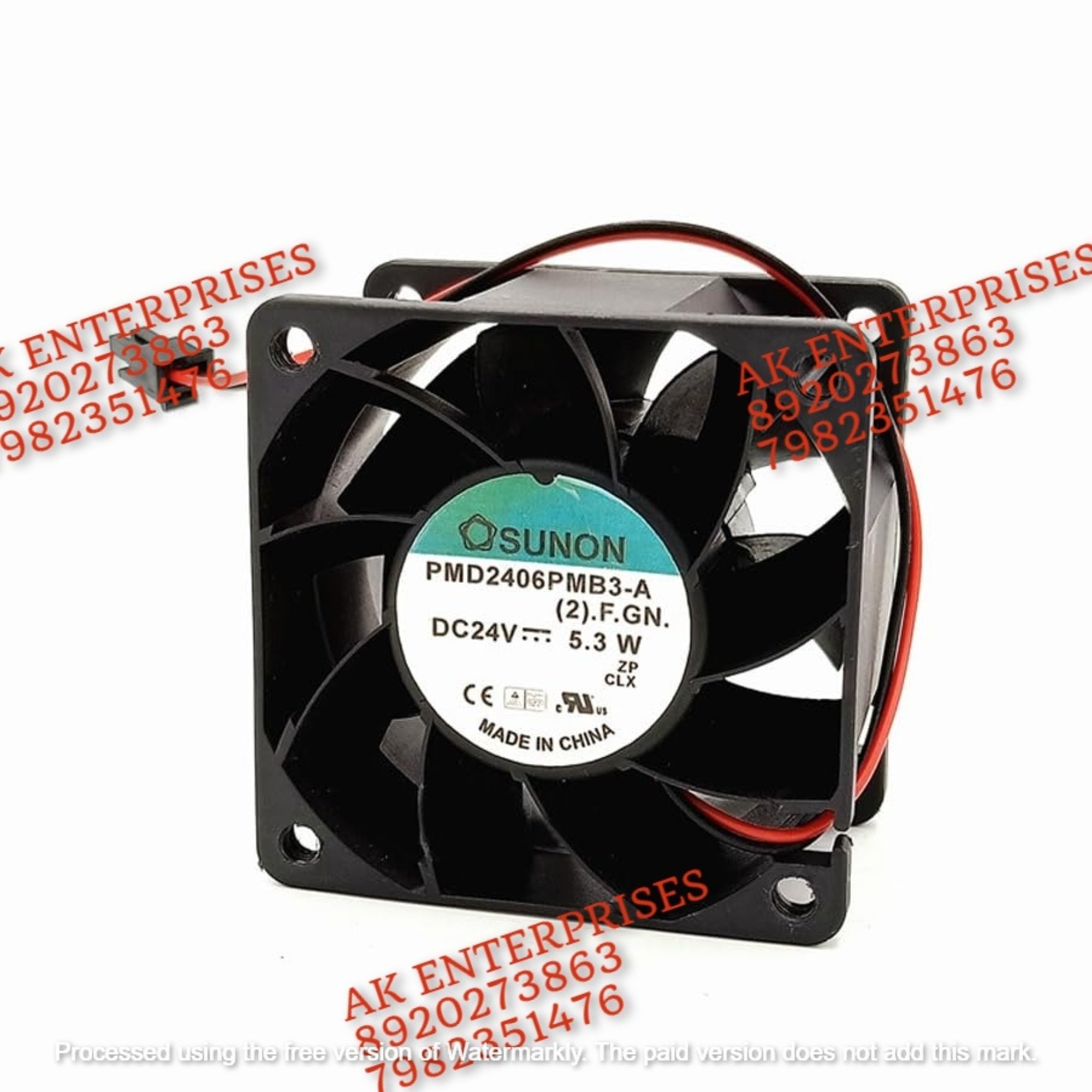 SUNON PMD2406PMB3-A Axial Fan 24V-5.3W DC Brushless Air Cooling Fan 5000 RPM 60 * 60 * 38mm 2Wire