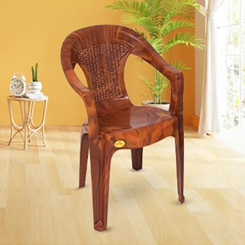 Mango Wood Creta Plastic Chair - Color: Different Available