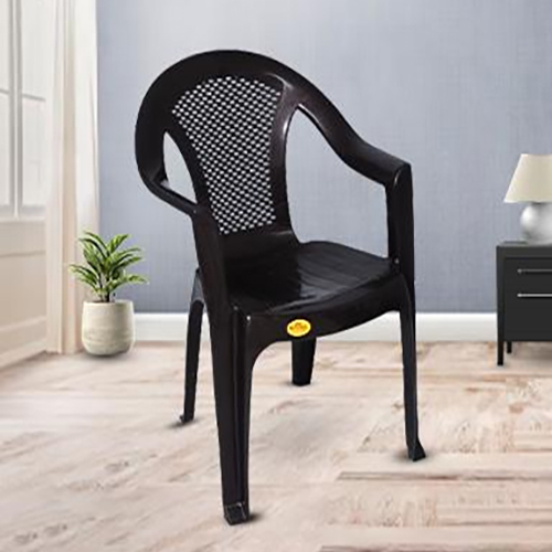 Mat Brown Jaisalmer Plastic Chair