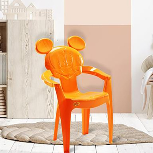 Orange Plastic Bubbly Baby Chair