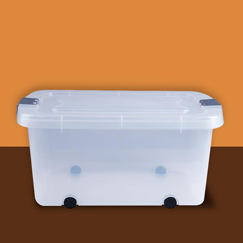 35Ltrs Plastic Tote Box With Wheels