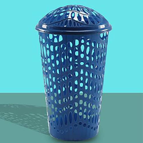 Fashion Blue Plastic Laundry Basket