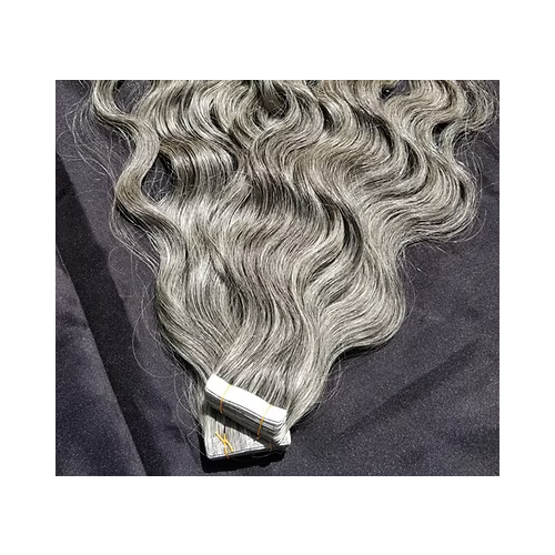 Grey Smooth Human Hair Extension