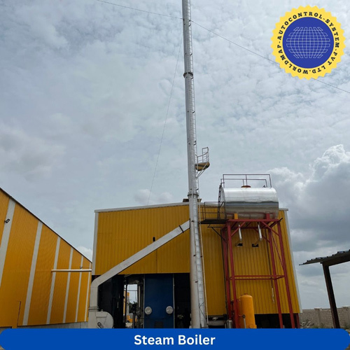 Industrial Steam Boiler - Color: Yellow Paint Coated