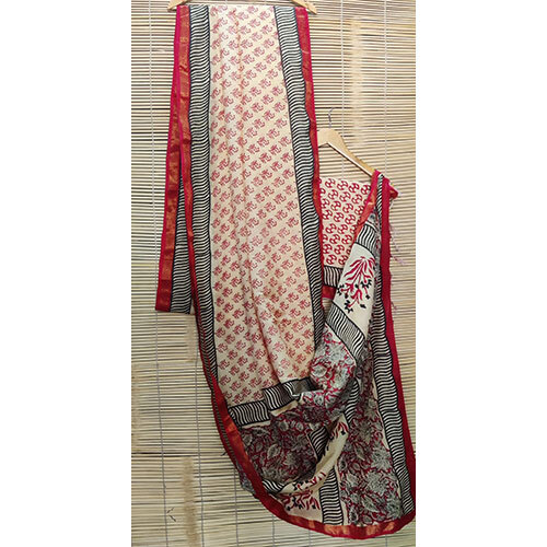 Linen cotton saree