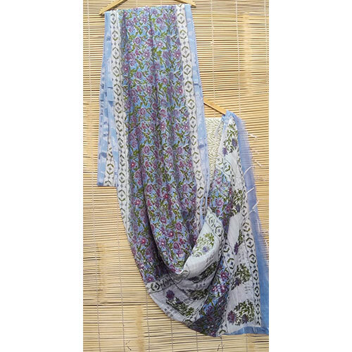 Block printed jaipuri linen sarees