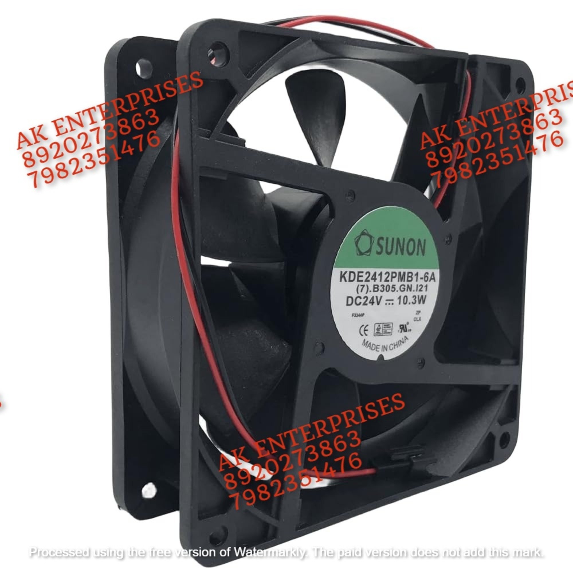 SUNON KDE2412PMB1-6A Axial Fan 24V-10.3W DC Brushless Air Cooling Fan 120 * 120 * 38mm 2Wire