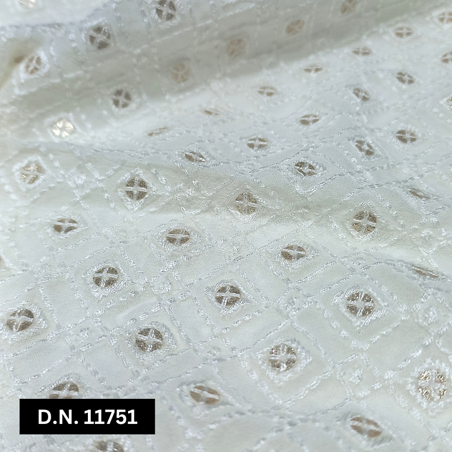 Luxurious Schfilli Embroidery Fabric  Perfect for Wedding & Occasion Wear