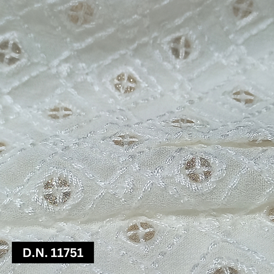 Luxurious Schfilli Embroidery Fabric  Perfect for Wedding & Occasion Wear