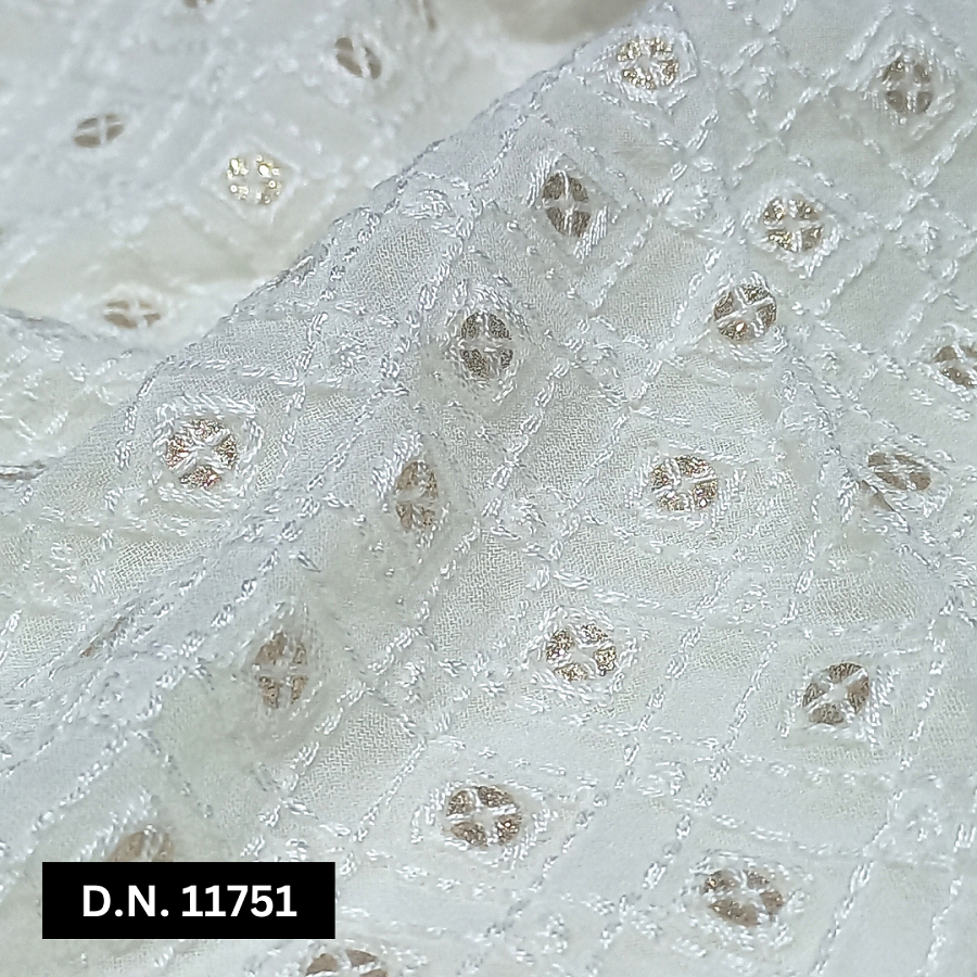 Luxurious Schfilli Embroidery Fabric  Perfect for Wedding & Occasion Wear