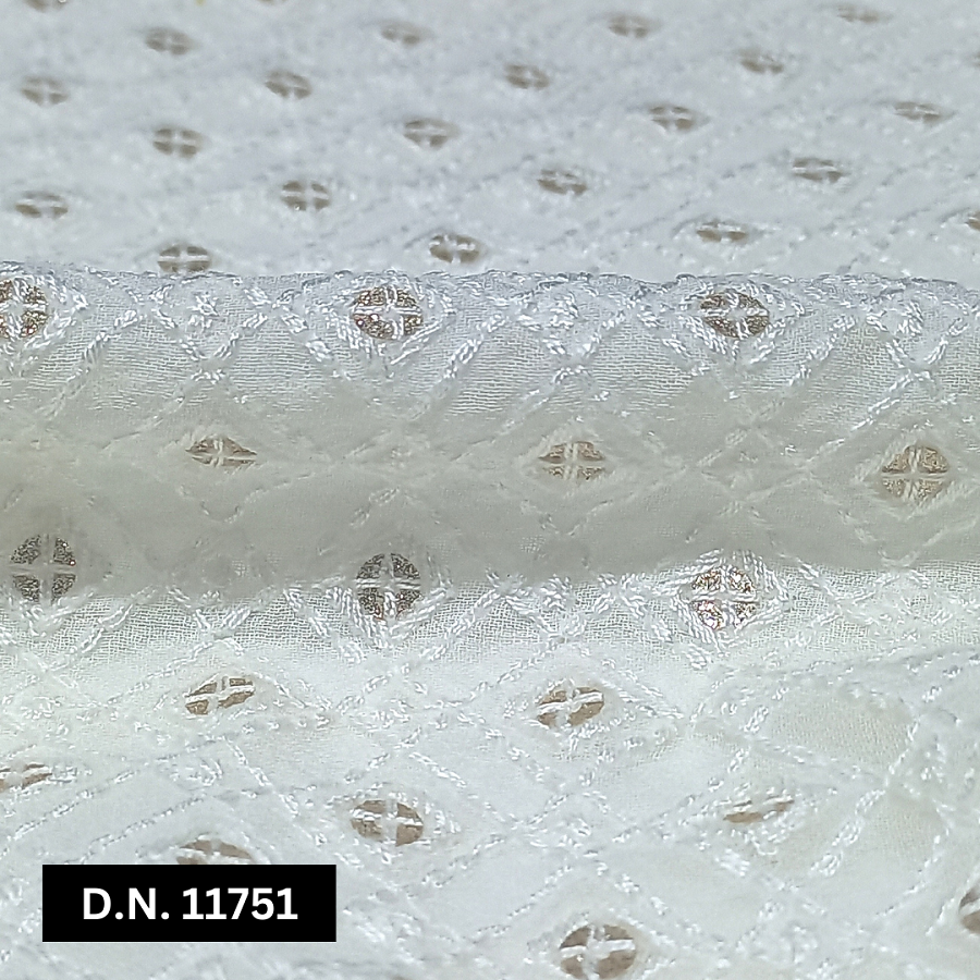 Luxurious Schfilli Embroidery Fabric  Perfect for Wedding & Occasion Wear