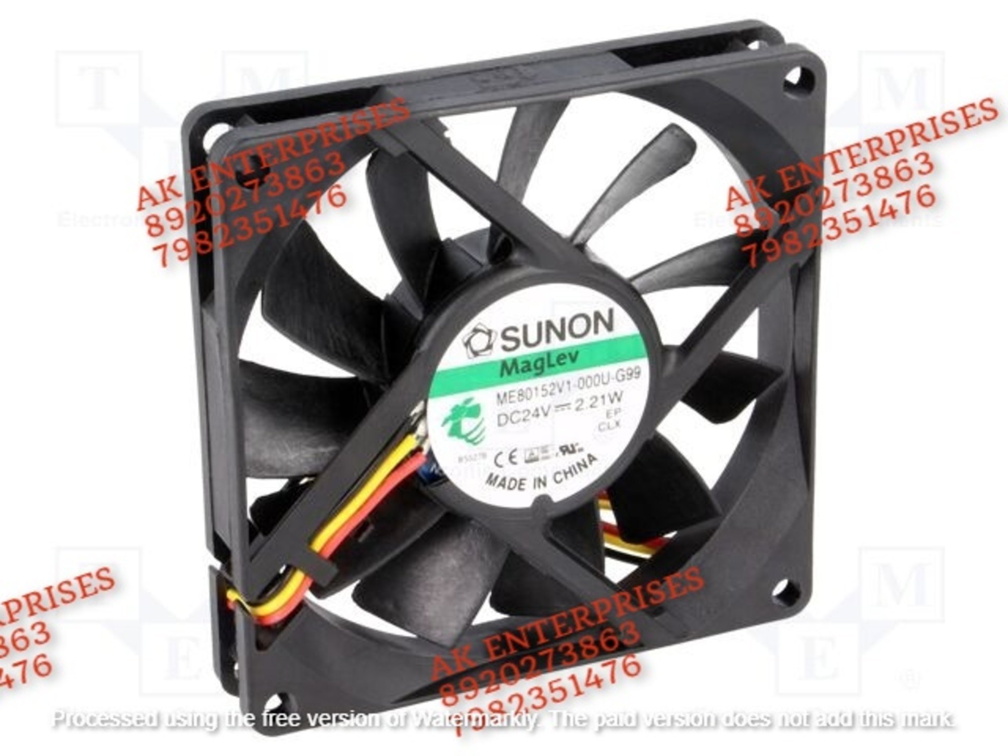 SUNON ME80152V1-000U-G99 Axial Fan 24V-2.21W DC Brushless Air Cooling Fan 3000 RPM 80 * 80 * 15mm 2Wire