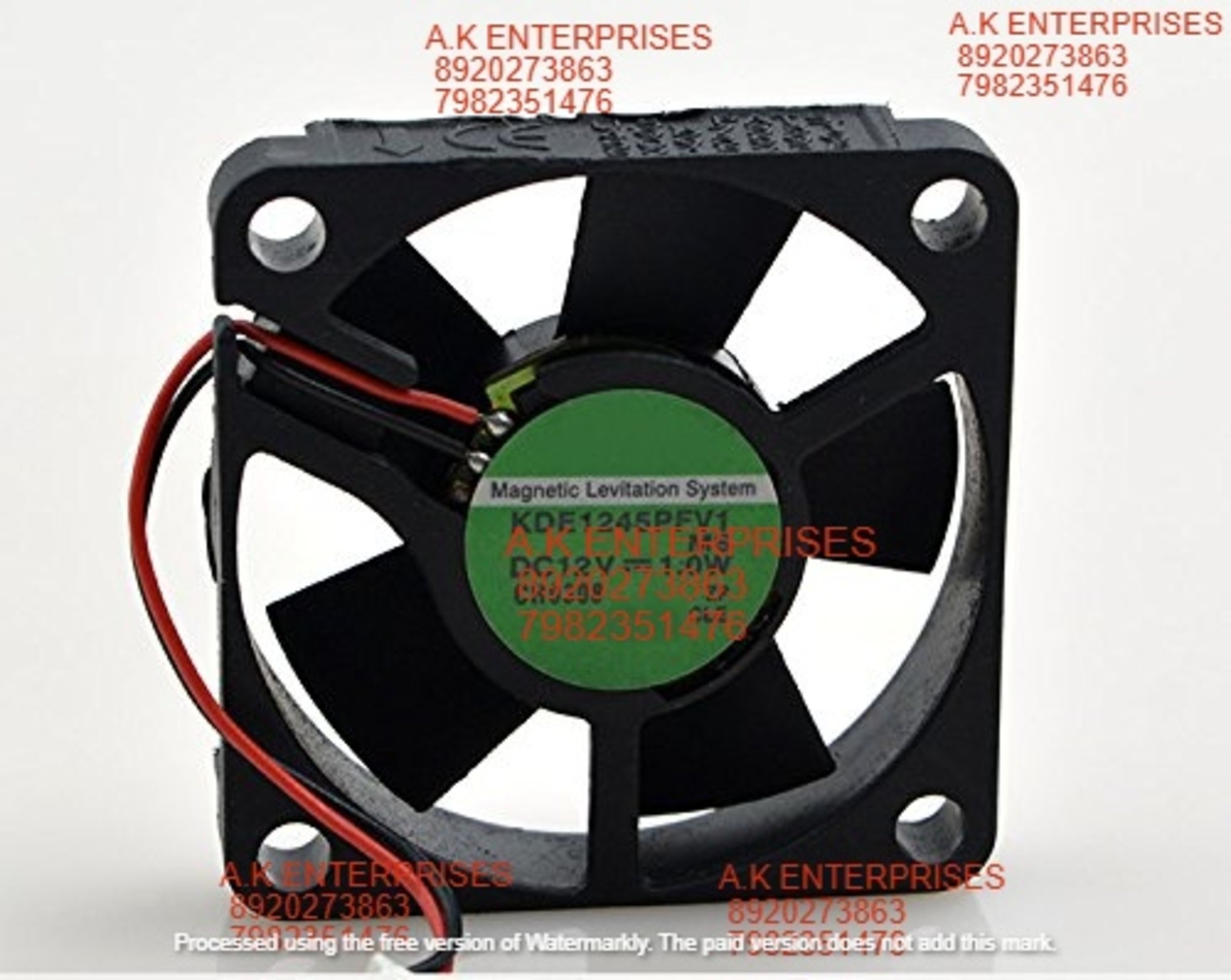 SUNON KDE1245PFV1 DC Brushless Fan 12V 1.0W 2 Wire Connector Graphics Card Fan 454510 MM