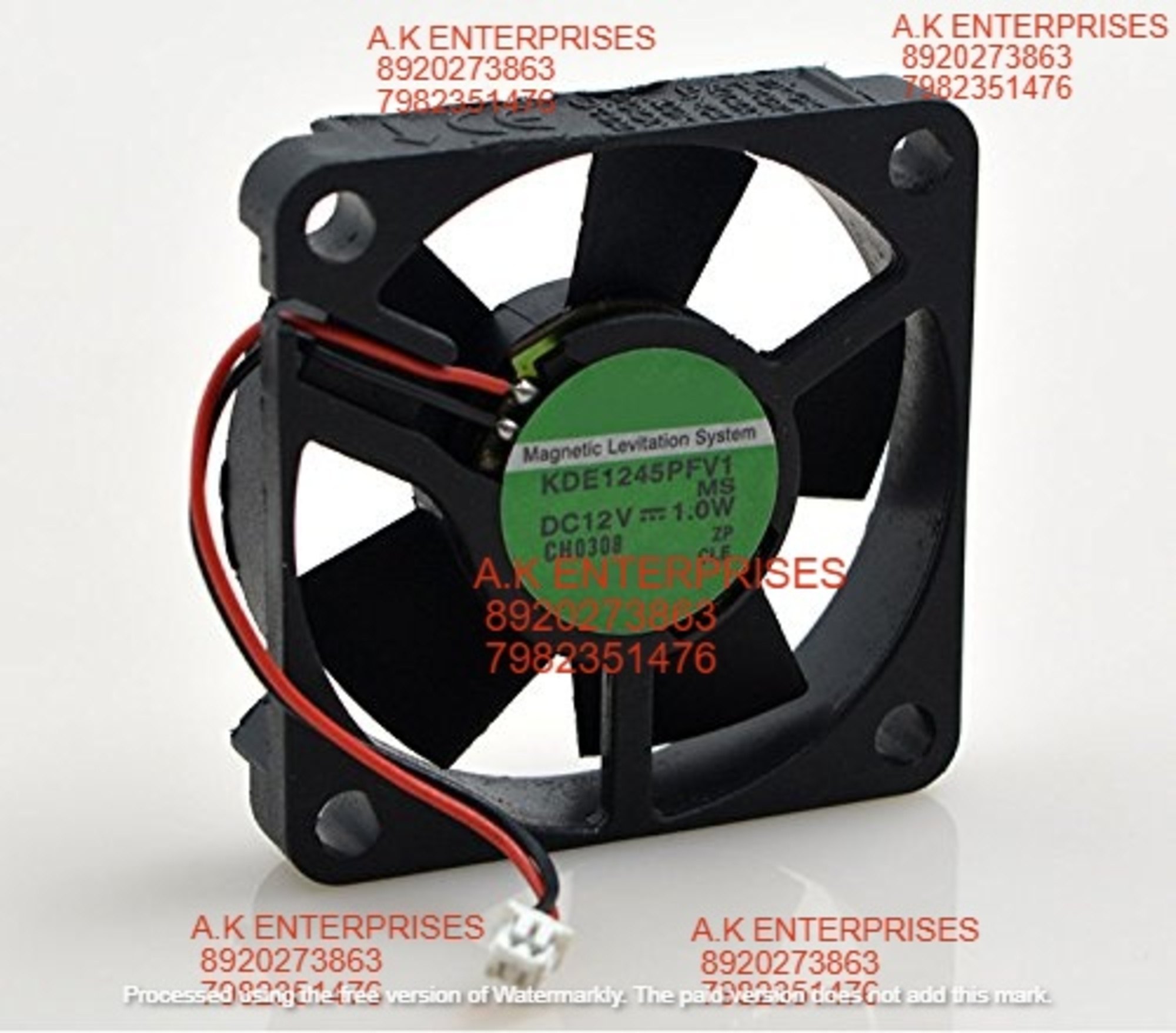 SUNON KDE1245PFV1 DC Brushless Fan 12V 1.0W 2 Wire Connector Graphics Card Fan 454510 MM