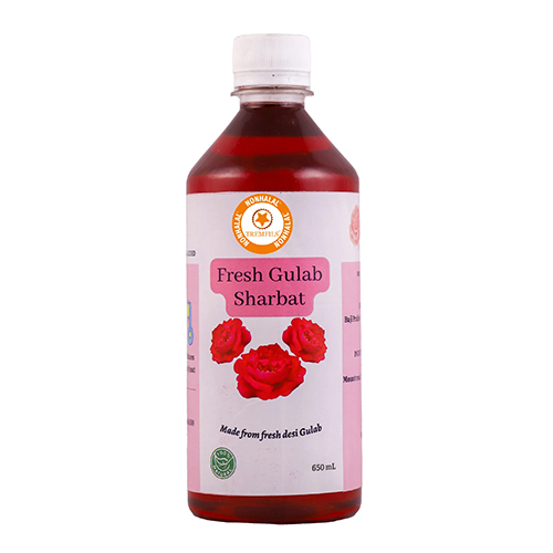 650 Ml Fresh Gulab Sharbat - Alcohol Content (%): Nil