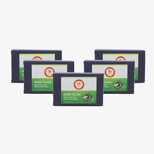 100 GM Cow Ghee Soaps Neem Tulasi Pack Of 5