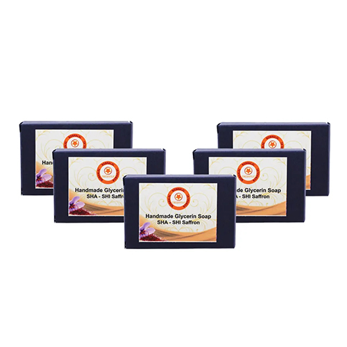 Sha-Shi Saffron Handmade Glycerin Soap Pack Of 5 - Feature: High Quality