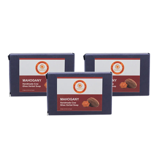 Mahogany Handmade Cow Ghee Herbal Soap Pack Of 3 - Feature: High Quality