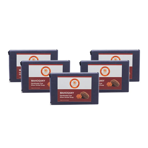 Mahogany Handmade Cow Ghee Herbal Soap Pack Of 5